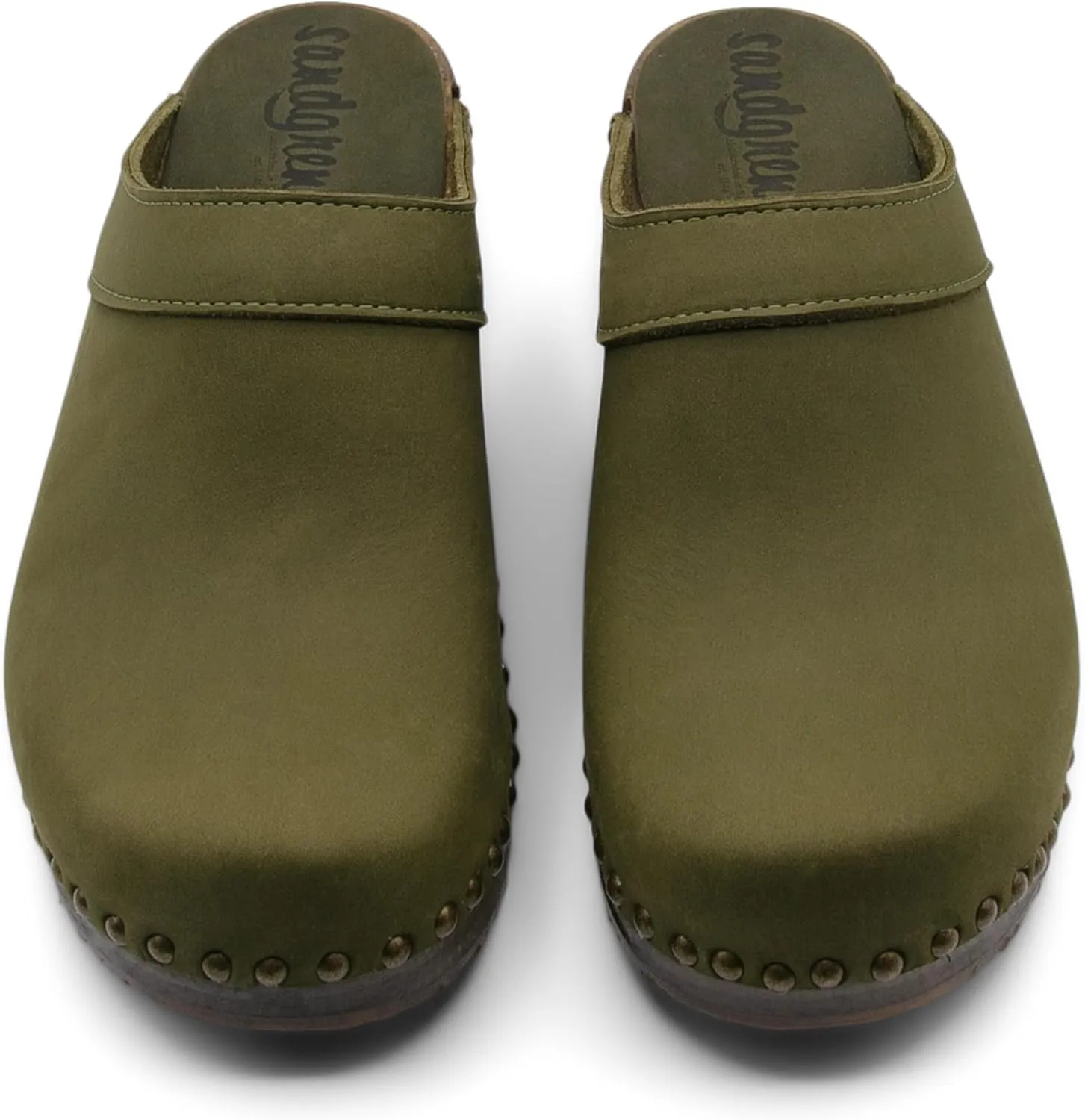 Sandgrens Handmade Swedish Wood Clogs for Men, Low Heel Mule | Bergen