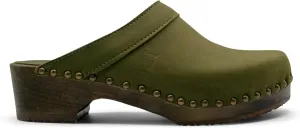 Sandgrens Handmade Swedish Wood Clogs for Men, Low Heel Mule | Bergen