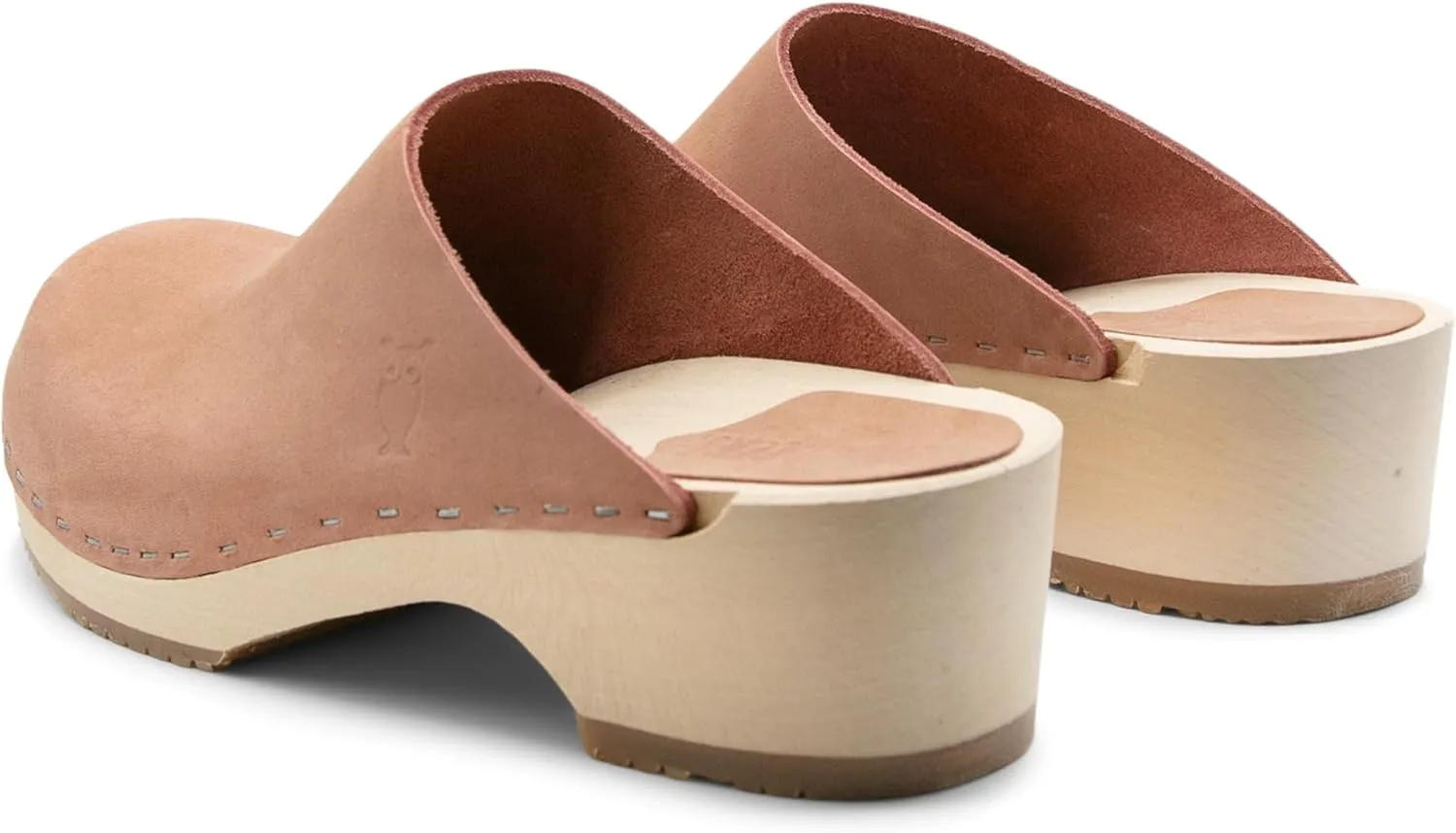 Sandgrens Handmade Swedish Wood Clogs for Women, Low Heel Mule | Austin