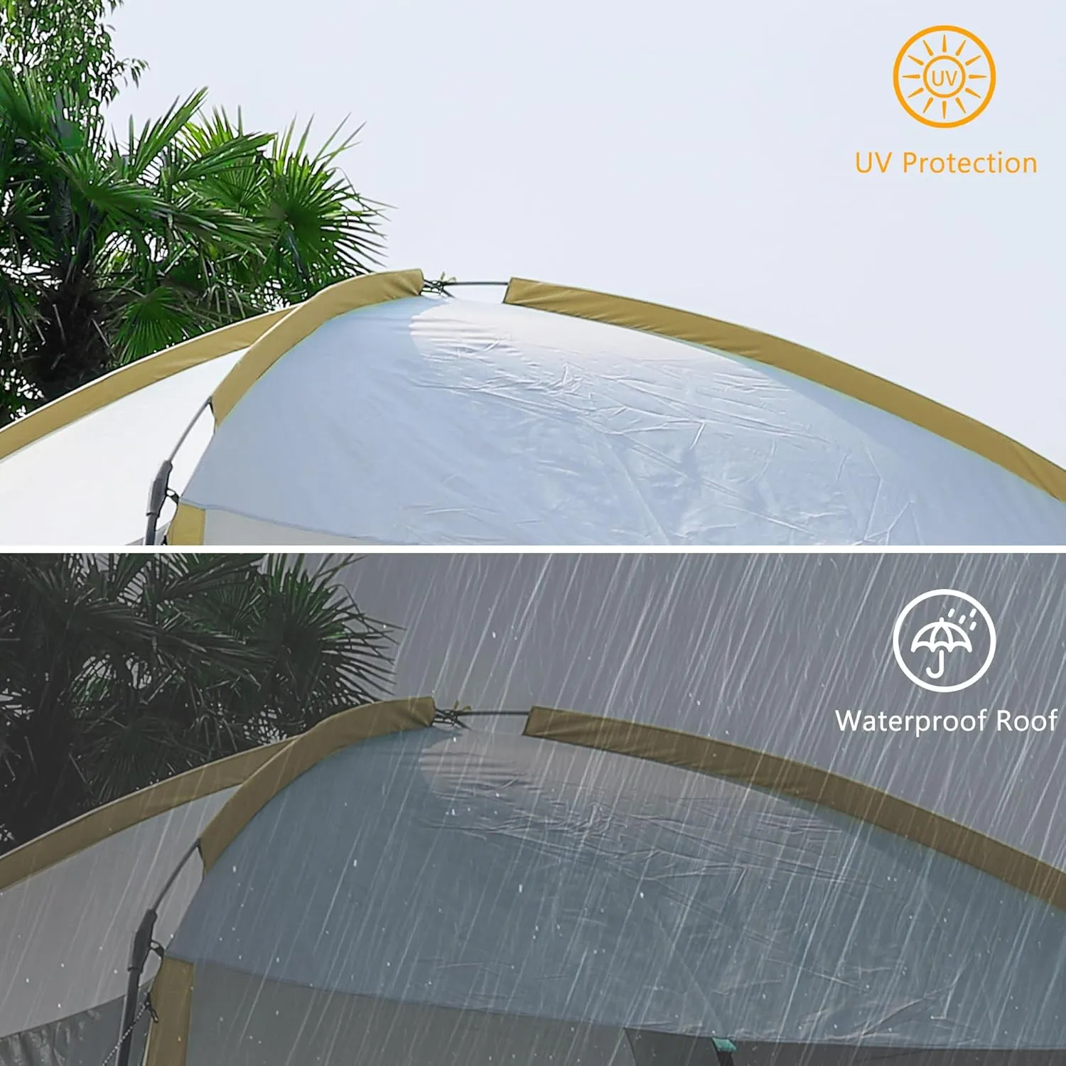 Screen House Room 11x11 Ft Mesh Net Tent Canopy Shelter Gazebo, Easy Setup & Waterproof & Sunshade, Suitable for Camping Trip, Backyard, Beach, Picnic