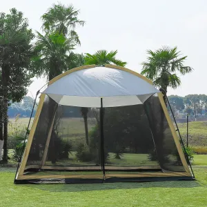 Screen House Room 11x11 Ft Mesh Net Tent Canopy Shelter Gazebo, Easy Setup & Waterproof & Sunshade, Suitable for Camping Trip, Backyard, Beach, Picnic