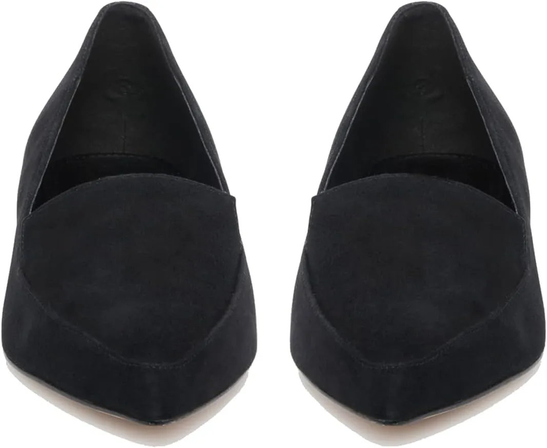SHODENSE Women Pointed Toe Flat Loafers Slip On Suede Loafer Flats Closed Toe Flat Heel Penny Loafer Comfortable Moccasins Casual Driving Walking Loafers Shoes Ladies Girls Daily Club Church 4-11 M US
