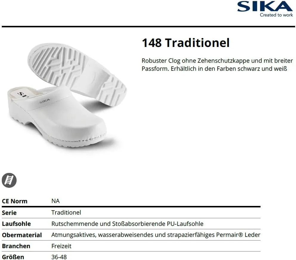 SIKA 148 Traditional Open Leisure Clog Without Toe Cap and with Wide fit