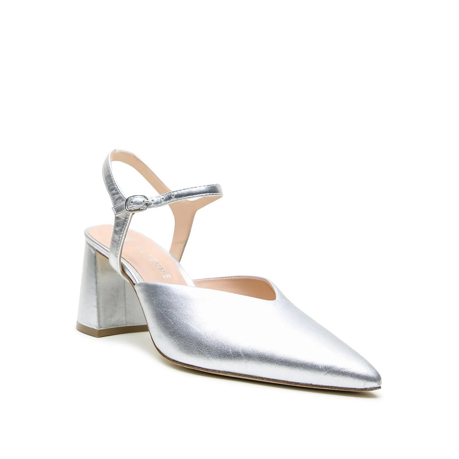 Silver V Mule   Jackie Strap