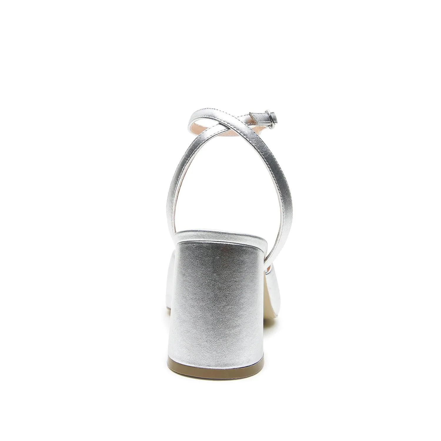 Silver V Mule   Marilyn Strap