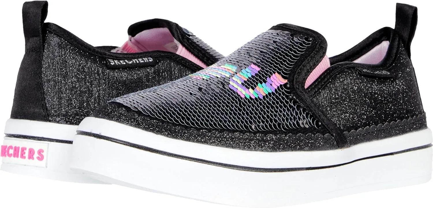 Skechers Baby-Girl's TWI-Lites 2.0-Sequins Luv Sneaker