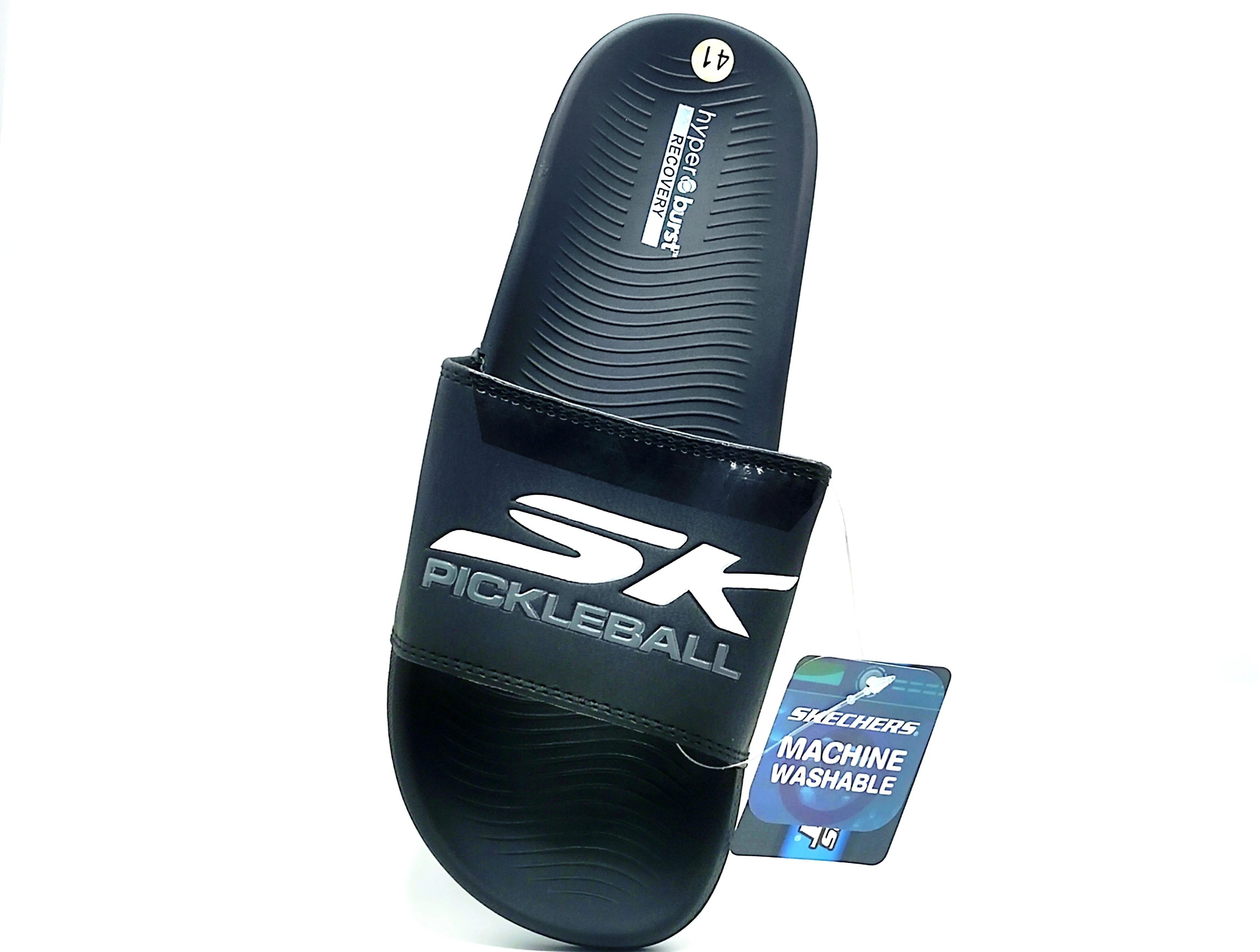 Skechers Hyper Burst Pickleball Slide  | Black & White