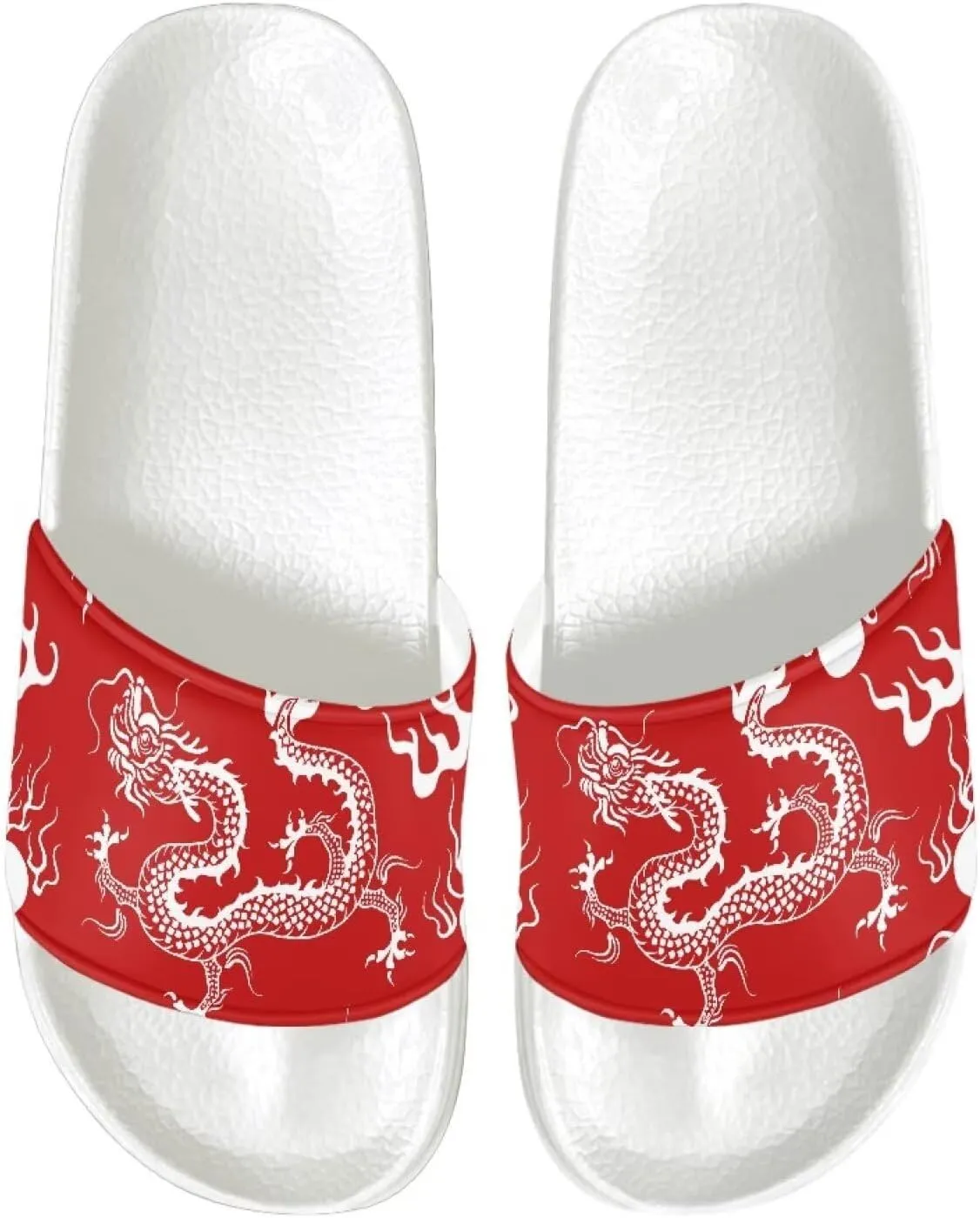 Slide Sandal for Men Boys Lightweight Casual Open Toe Flat Slides Shower Slippers for Home Bathroom Beach Pool