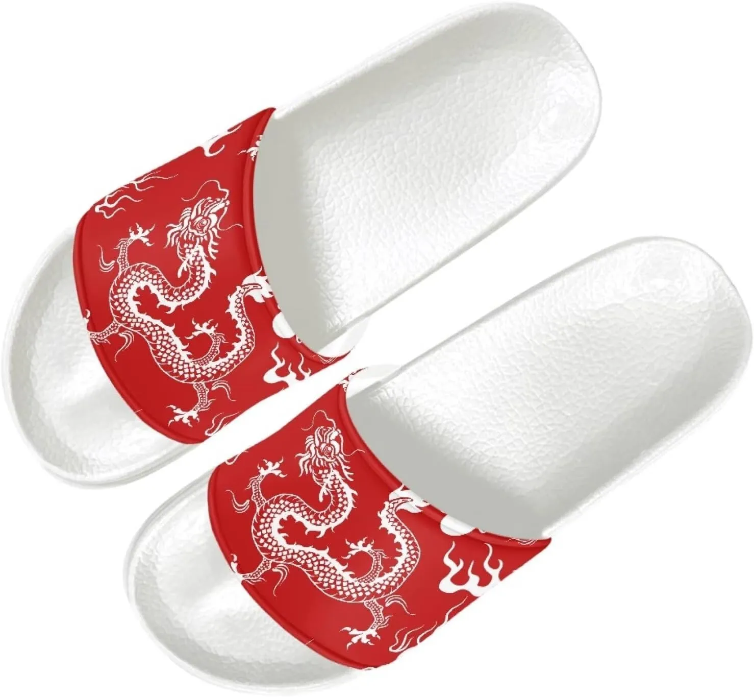 Slide Sandal for Men Boys Lightweight Casual Open Toe Flat Slides Shower Slippers for Home Bathroom Beach Pool