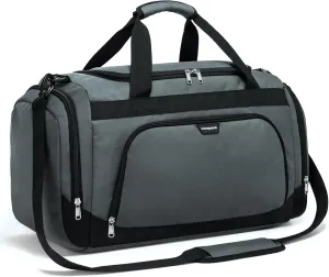 Small Gym Bag - 40L Duffle Bag for Men Women Lightweight Duffel Bag with Shoe Compartment Wet Pocket Travel Bag Sports Bag for Sports Gym Travel - Black, Gray
