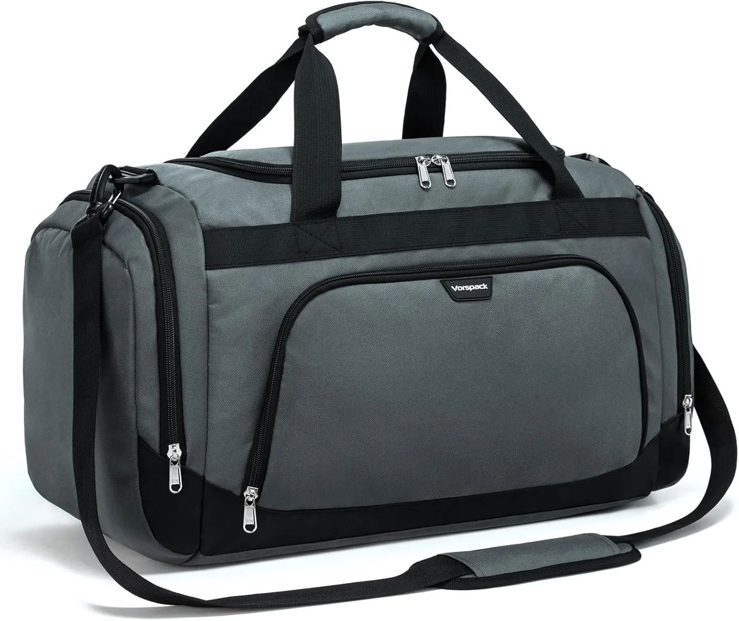 Small Gym Bag - 40L Duffle Bag for Men Women Lightweight Duffel Bag with Shoe Compartment Wet Pocket Travel Bag Sports Bag for Sports Gym Travel - Black, Gray