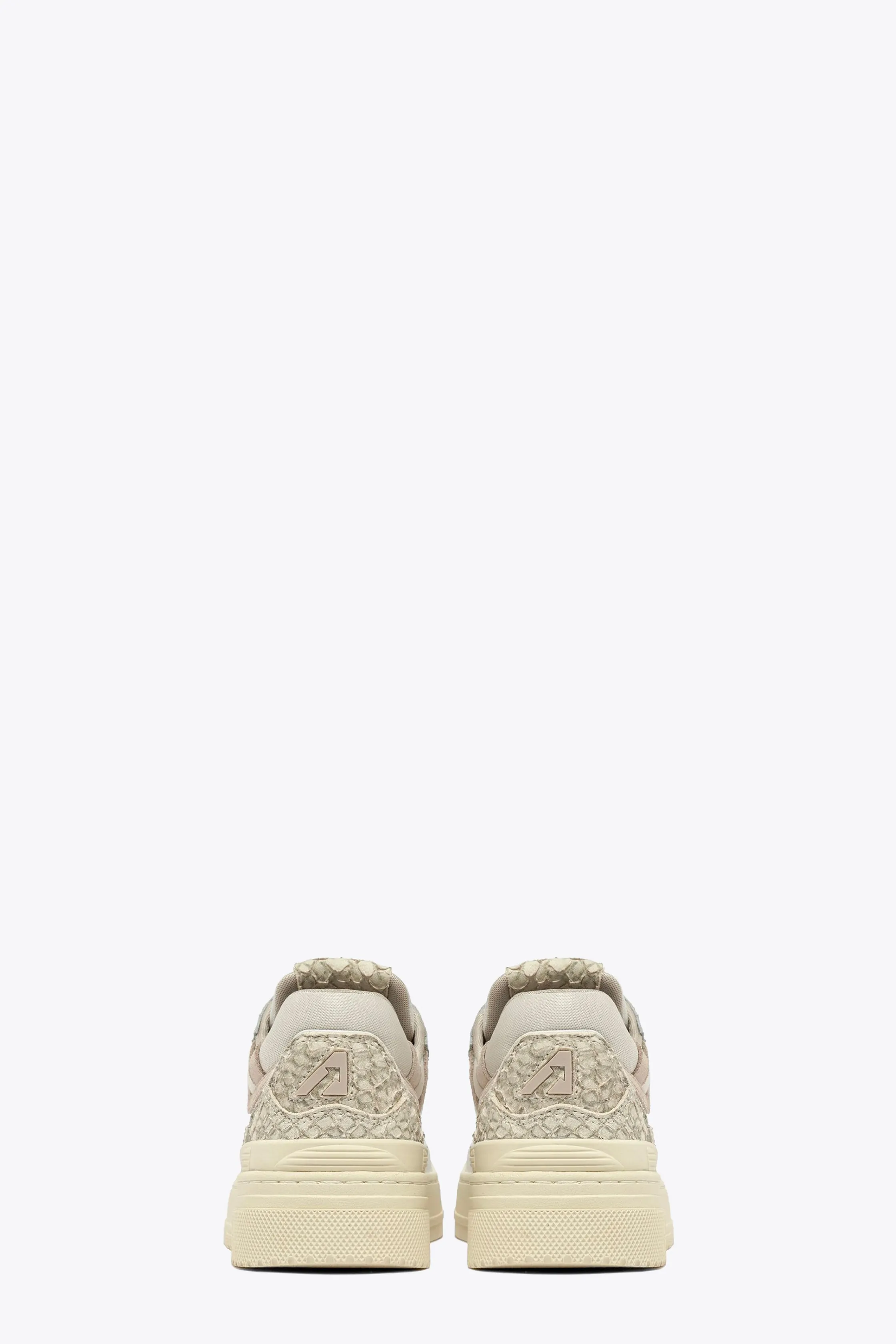 Sneaker bassa in pelle panna con dettagli pitonati - CLC Low