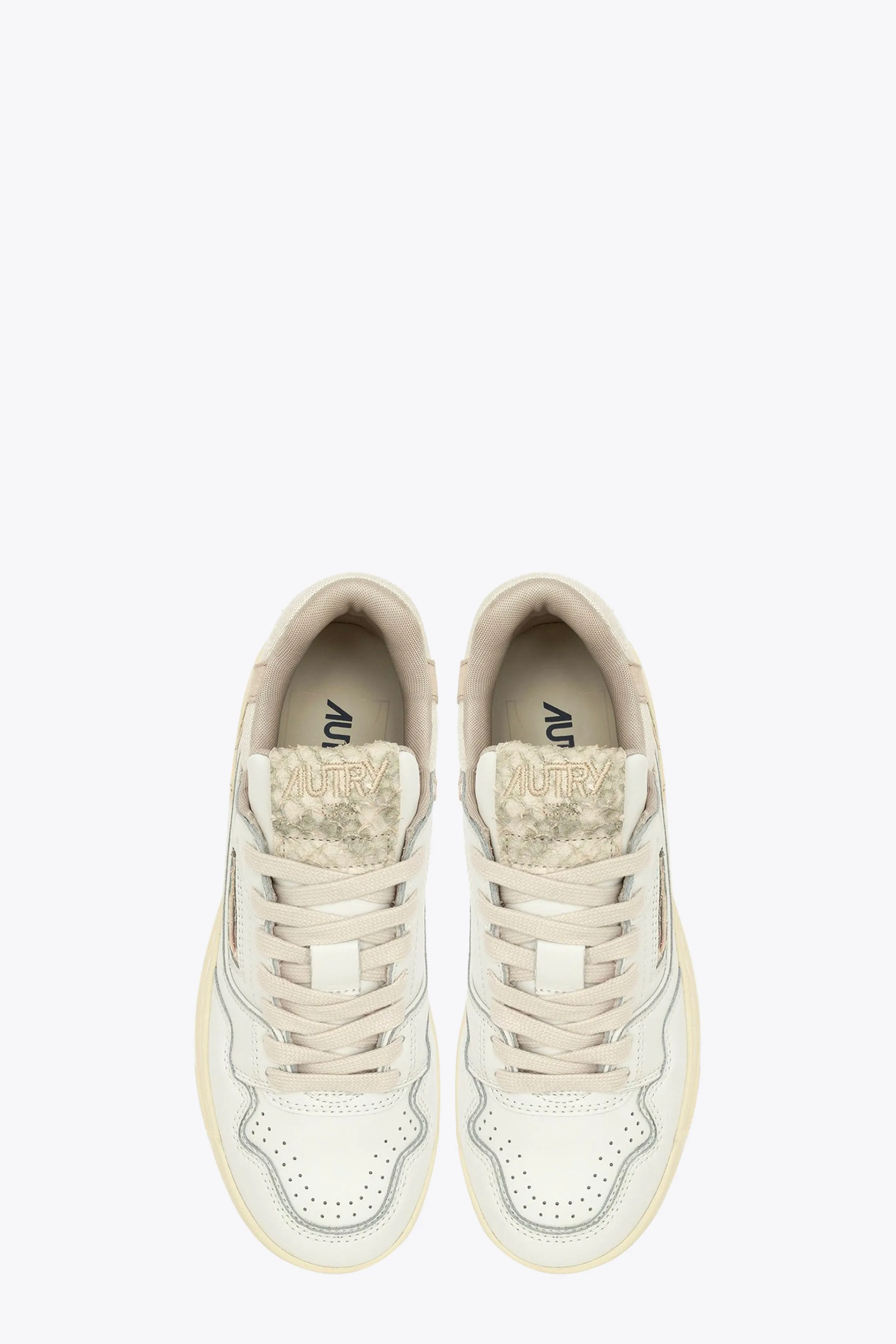 Sneaker bassa in pelle panna con dettagli pitonati - CLC Low