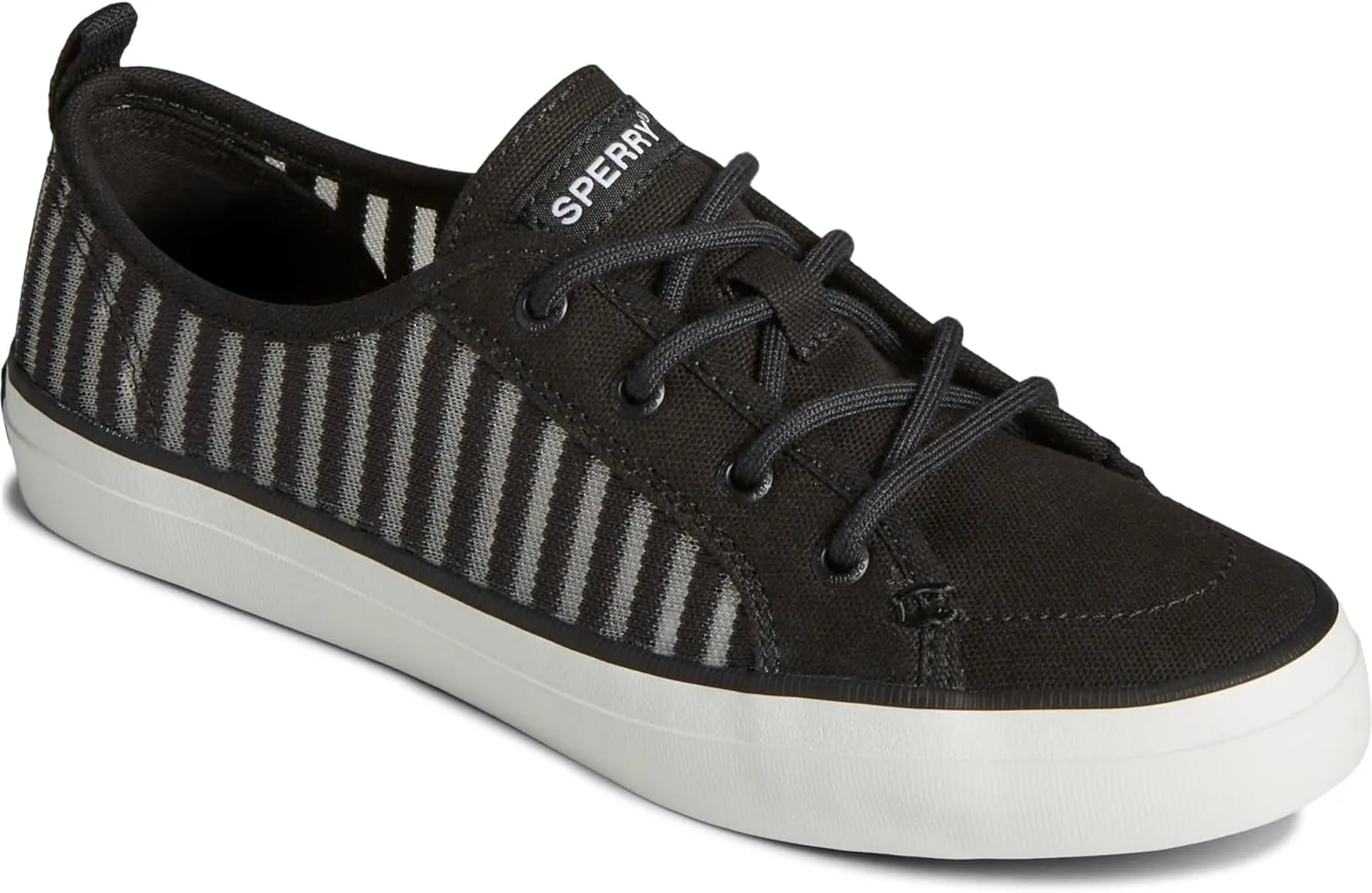 Sperry Mens Shoes Women's Crest Vibe Seasonal Sneaker, Black, 5.5