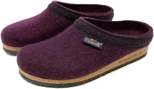 Stegmann Women's Wool Felt Clog with Cork Sole Dark Magenta, 7 Medium US
