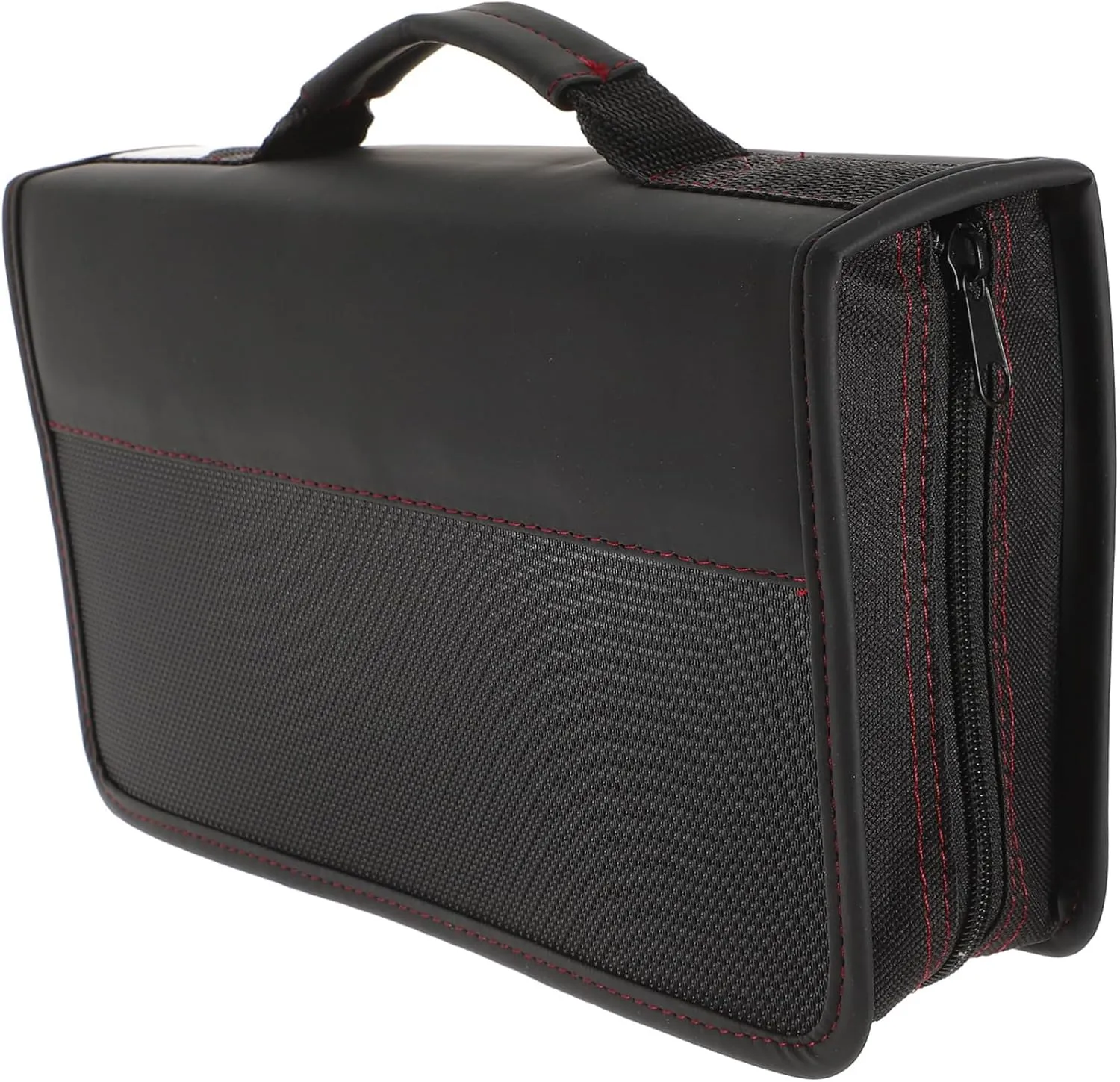 Storage Case for Discs Large Capacity Zipper Holder for Car Home Organization Design with Fine Stitching Edges for Travel and Disc Protection