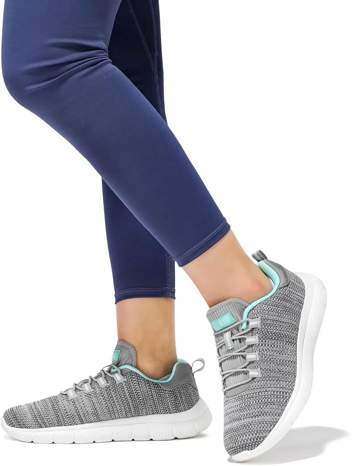 STQ Womens Walking Shoes Slip On Mesh Sneakers Lightweight Comfortable Arch Support