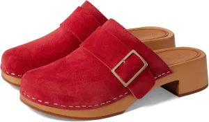 swedish hasbeens Slejf Clog Rosso Suede EU 36 (US Women's 6) B (M)