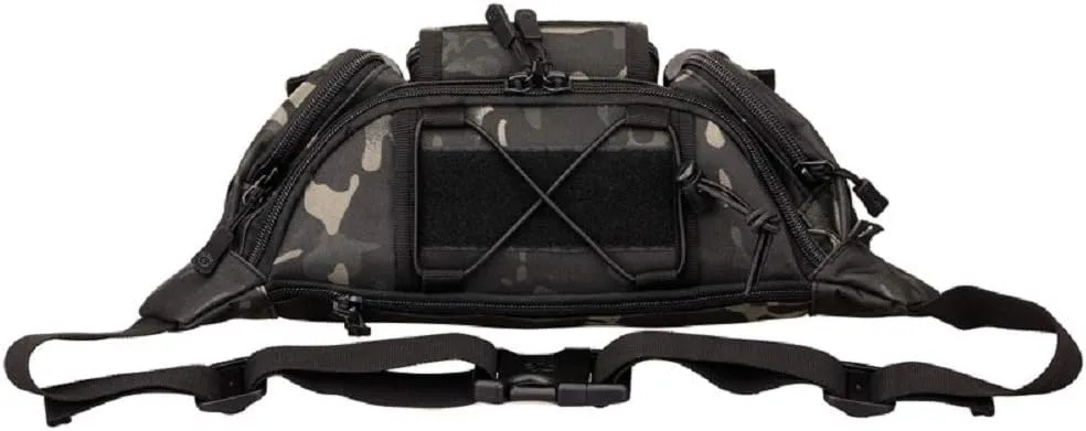 Tactical Waist Bag for Men Women Military Fanny Pack Outdoor Traveling Hiking Hunting Fishing Hip Bum Bag, Dark Camo