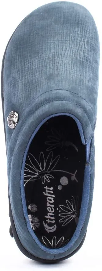 Therafit Molly Women's Arch Support Leather Clog - for Plantar Fasciitis/Foot Pain