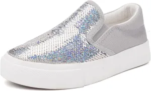 Toandon Toddler Kids Girls Sparkle Slip On Walking Shoes Age 2-10
