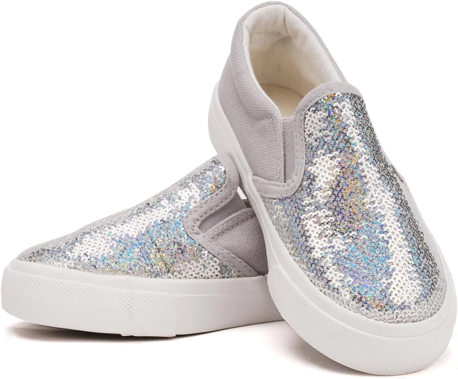 Toandon Toddler Kids Girls Sparkle Slip On Walking Shoes Age 2-10
