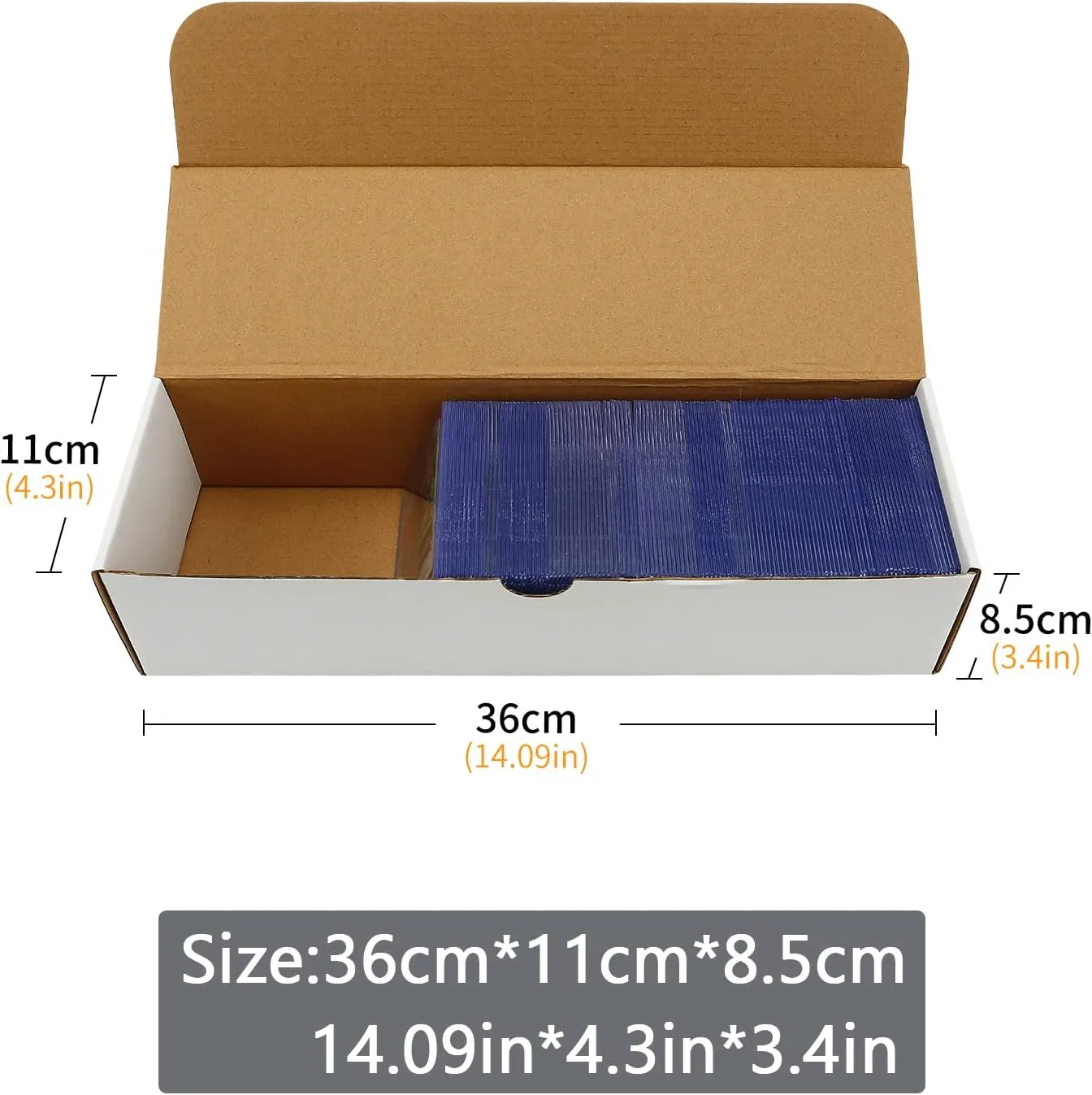Trading Card Storage Box,12-Pack-9600 Count Corrugated Cardboard Card Box With Mtg/Magic/TCG Storage and Collection,Labels For Card Storage Box