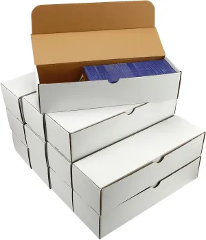 Trading Card Storage Box,12-Pack-9600 Count Corrugated Cardboard Card Box With Mtg/Magic/TCG Storage and Collection,Labels For Card Storage Box