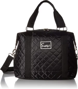Travel Weekender Overnight Carry-on Under the Seat Shoulder Tote Bag (Small, Black)
