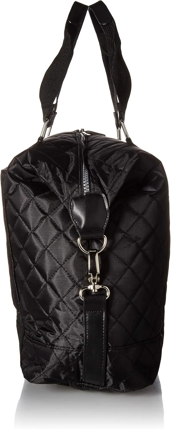 Travel Weekender Overnight Carry-on Under the Seat Shoulder Tote Bag (Small, Black)
