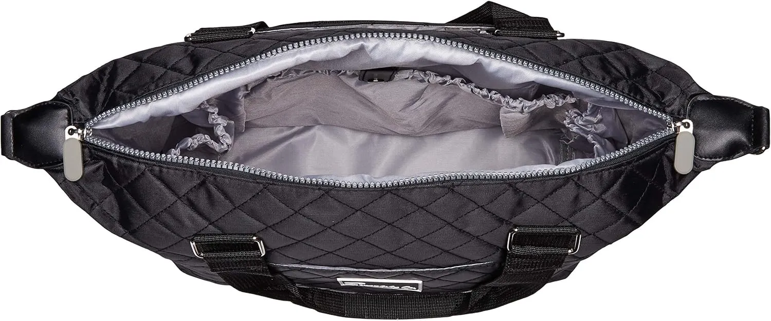 Travel Weekender Overnight Carry-on Under the Seat Shoulder Tote Bag (Small, Black)