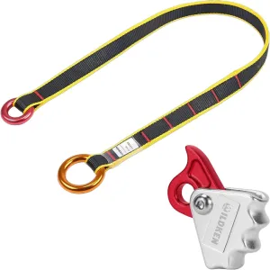 Tree Arborist Friction Saver Tree Climbing Cambium Saver Loop Belt Sling 35.4 inch, Climbing Ascender Fall Protection Belay Device Climbing Rope Grab for Rock Climbing