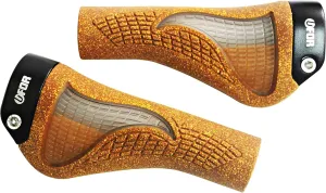 UFOR Wave Ergonomic Mountain Bike Cork Handlebar Grips, Eco-Friendly Ergonomic Handlebar Grips for Commuting & Touring, Shock Absorbing, Anti-Slip, Lightweight Design