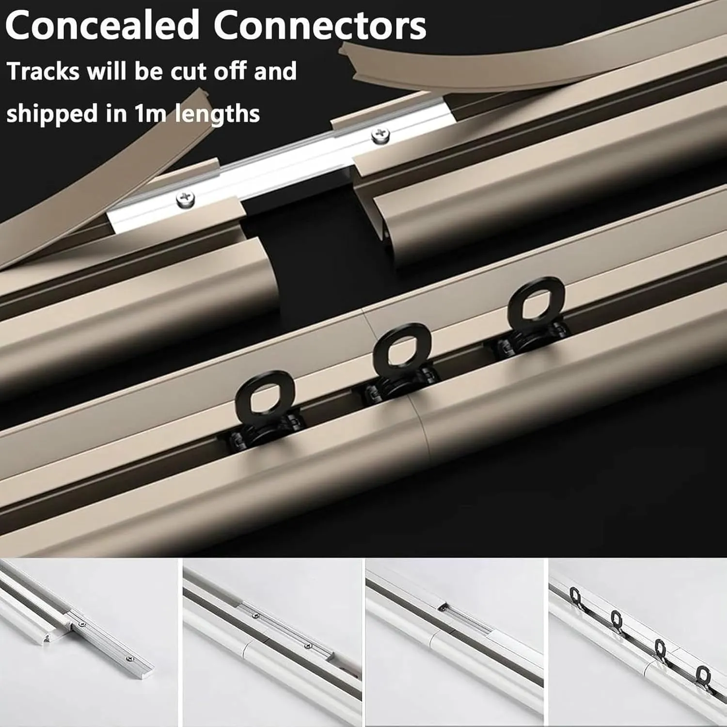 Ultra-thin Ceiling Track for Curtains, Ceiling Curtain Track Set, Ceiling Track for Curtains-Room Divider - Curtain Track, Slide Quietly Curtain Track Rail for Inward-opening Window(White,3.3m(10.8ft)
