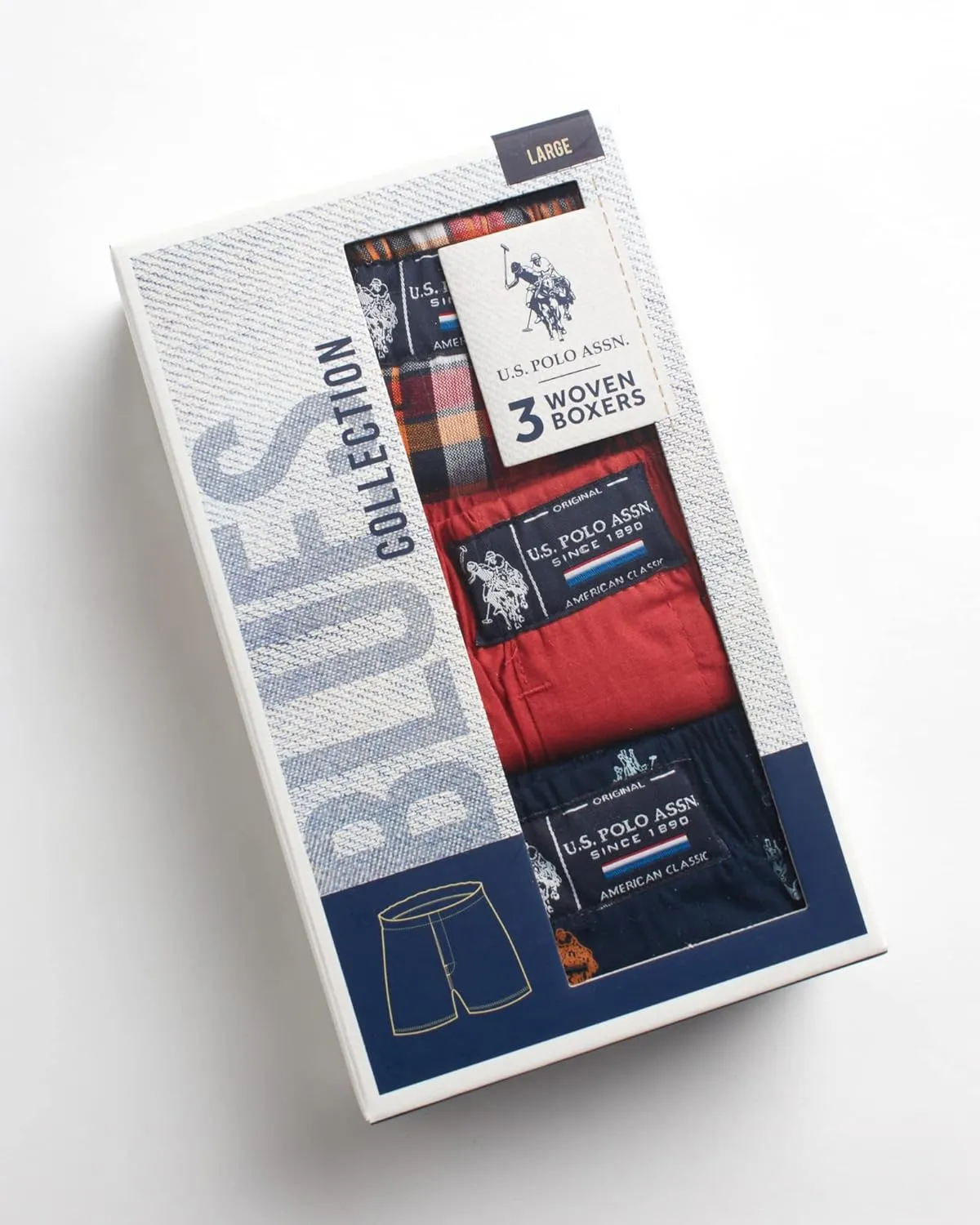 U.S. Polo Assn. Men's Underwear – Woven Boxers with Functional Fly (3 Pack)