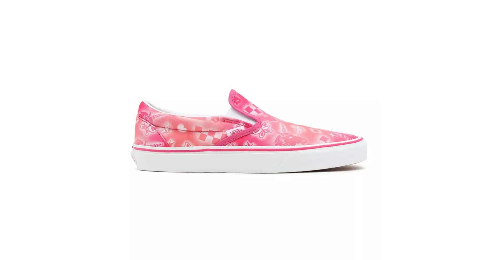 Vans X Better Together Sneaker Collection (Better Together) Fuchsia Purple/True White (Classic Slip-On) Men's 5.5, Women's 7 Medium