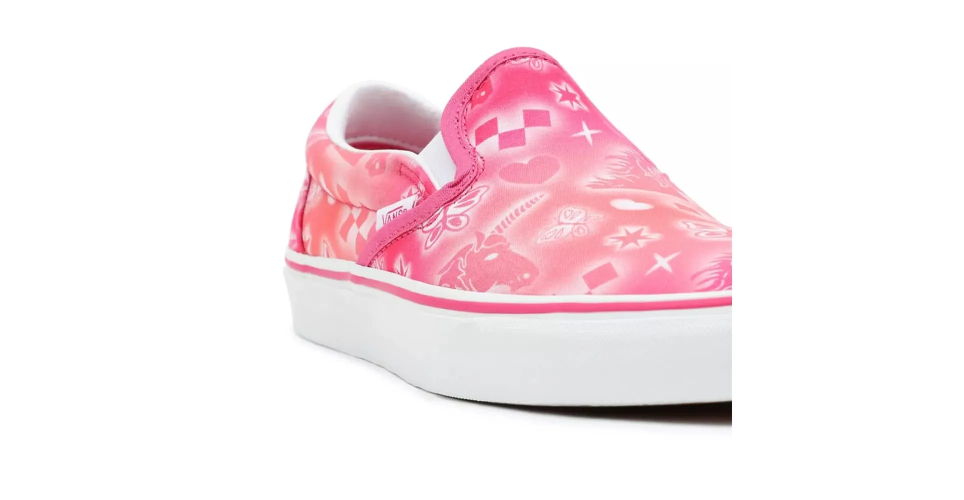 Vans X Better Together Sneaker Collection (Better Together) Fuchsia Purple/True White (Classic Slip-On) Men's 5.5, Women's 7 Medium
