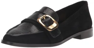 Vince Camuto Women's Footwear Women's Cenkanda Buckle Loafer Flat, Black, 8.5