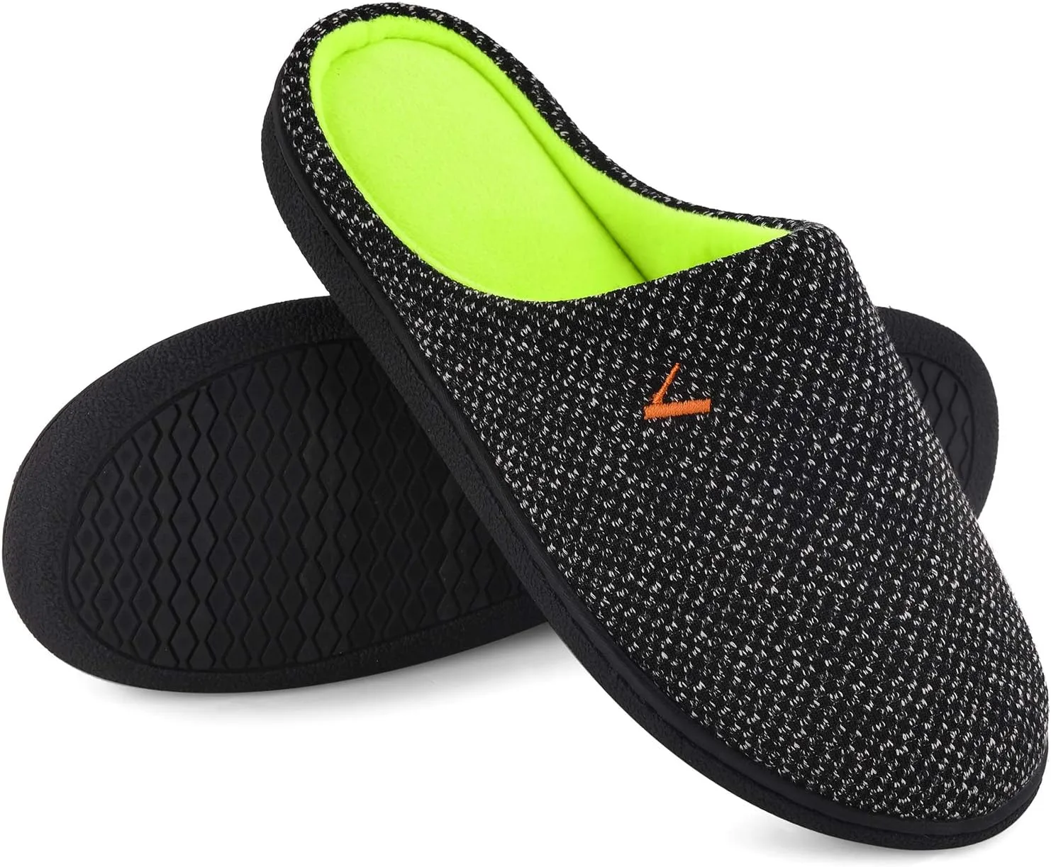 VONMAY Women's Slip On Slippers Warm Two-Tone Memory Foam House Shoes Lightweight Non-Slip Indoor Outdoor