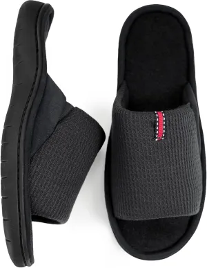 WALKFUN Lightweight House Slippers for Men Open Toe Soft Indoor Slip on Mens Slides Sandals with Memory Foam for Bedroom Patio£¬All Seasons