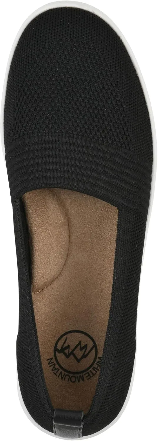WHITE MOUNTAIN Women's Upright Woven Knit Slip-On Sneaker
