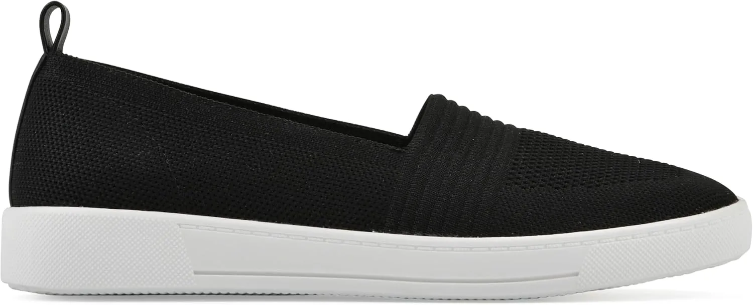 WHITE MOUNTAIN Women's Upright Woven Knit Slip-On Sneaker