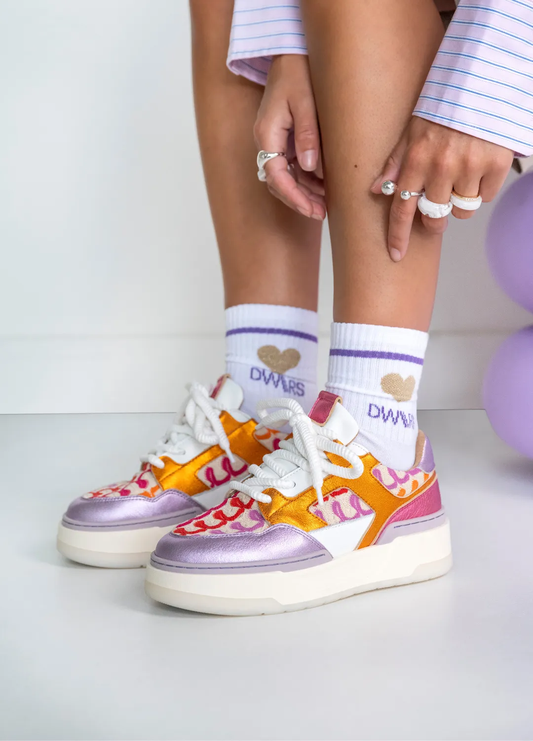 WINTON metallic - Sneakers | Orange / Pink