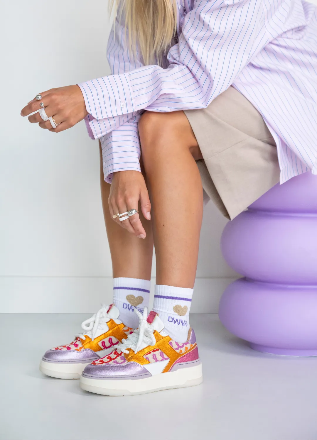 WINTON metallic - Sneakers | Orange / Pink