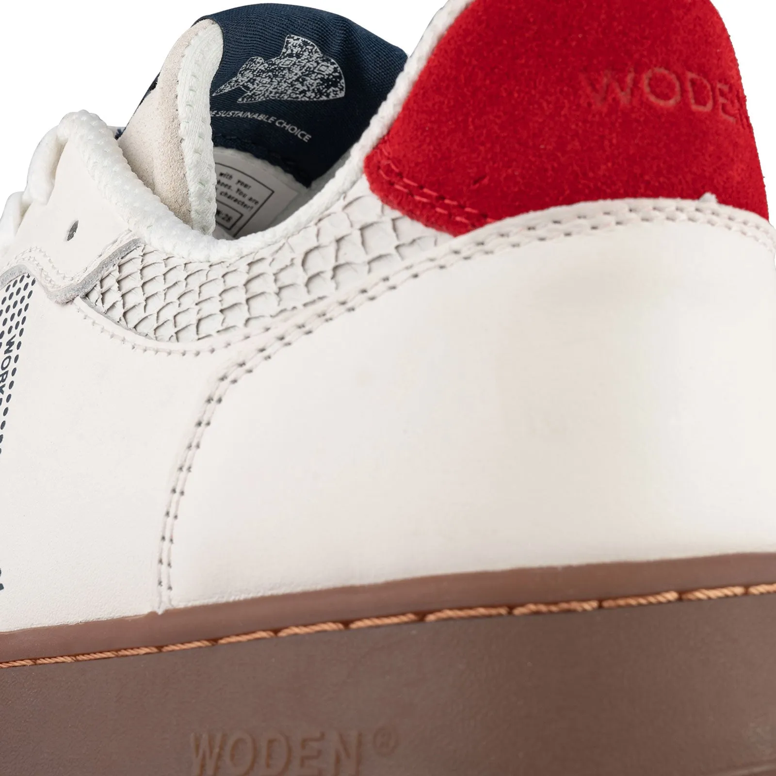 Woden Frode Sneaker (Men) - Fire Red/Navy Leather