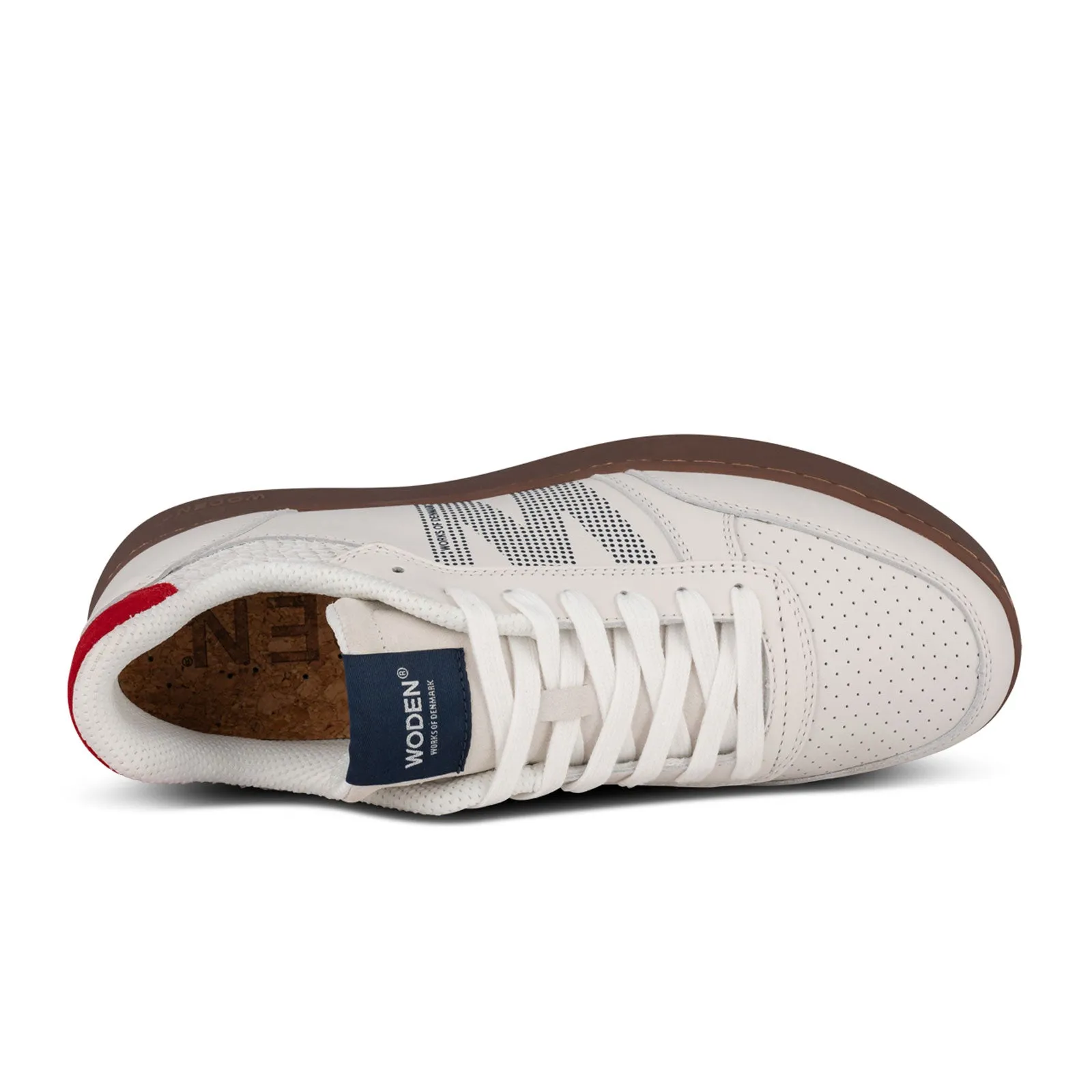 Woden Frode Sneaker (Men) - Fire Red/Navy Leather