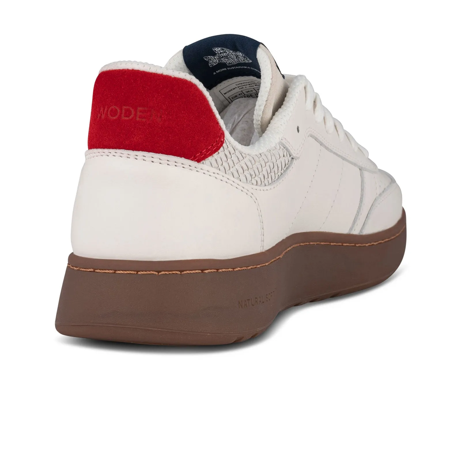 Woden Frode Sneaker (Men) - Fire Red/Navy Leather