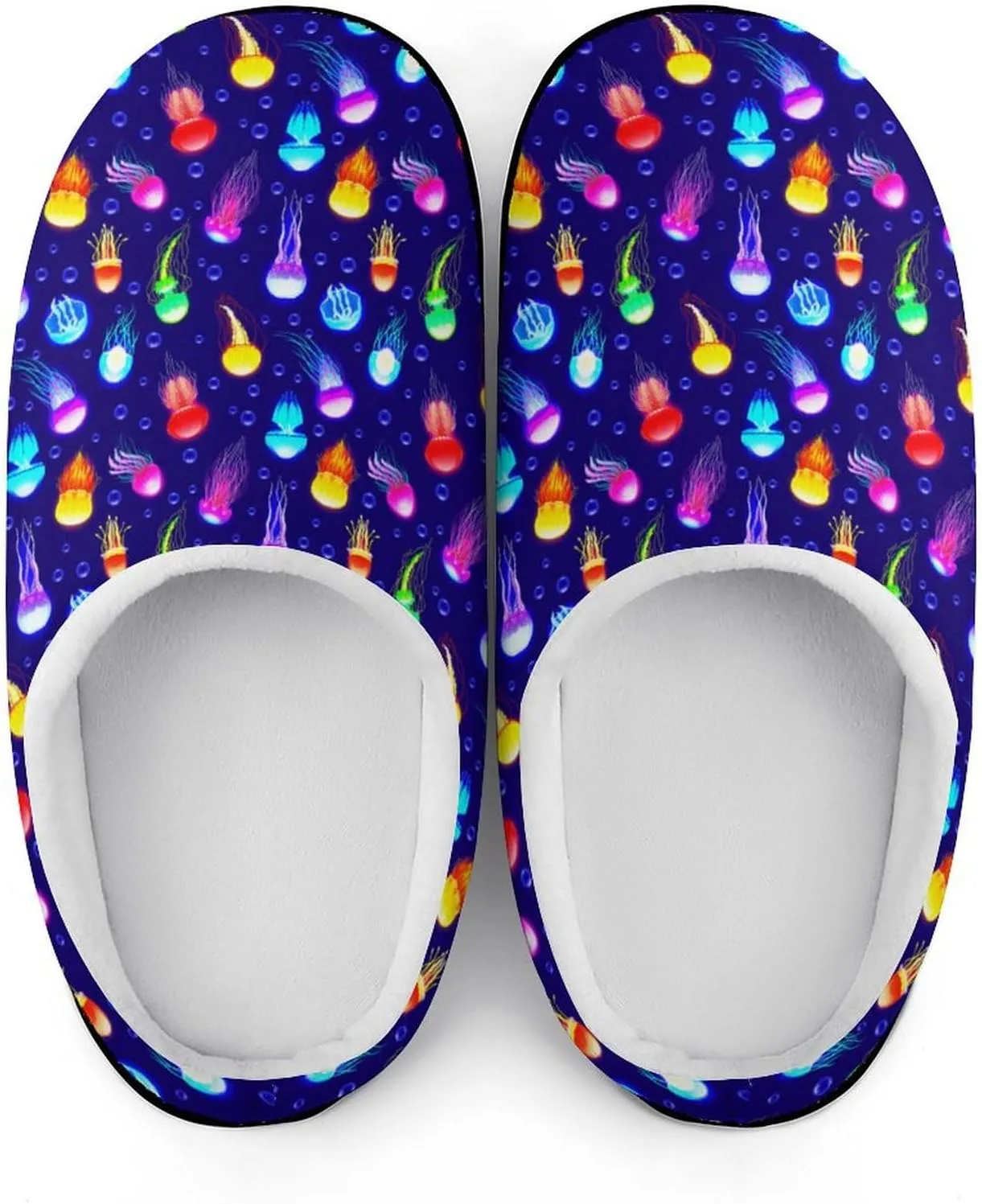 Women House Slippers Ladies Halloween Cotton Slippers Memory Foam Clog Slippers Non-Slip Sole Indoor Outdoor Shoes