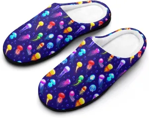 Women House Slippers Ladies Halloween Cotton Slippers Memory Foam Clog Slippers Non-Slip Sole Indoor Outdoor Shoes