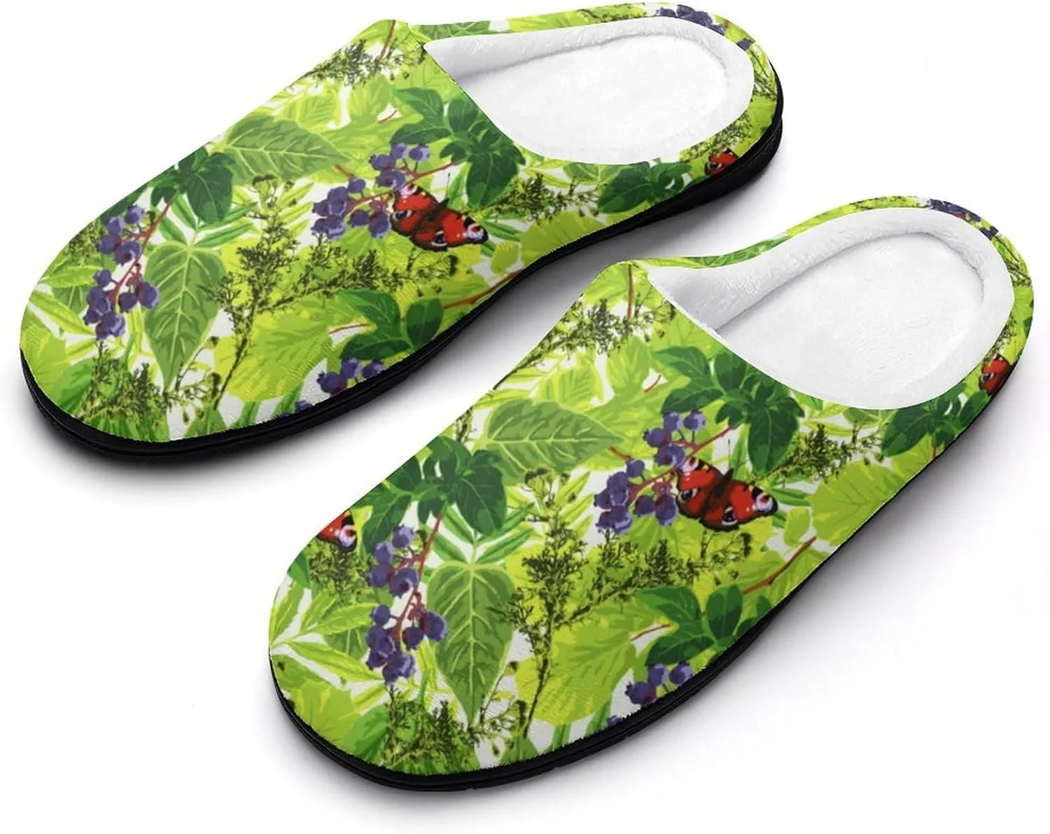 Women House Slippers Ladies Halloween Cotton Slippers Memory Foam Clog Slippers Non-Slip Sole Indoor Outdoor Shoes
